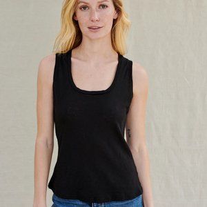 Stateside Supima Slub Tank in Black